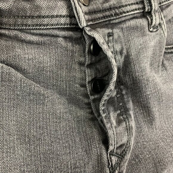 Diesel Mens Pants 32 Gray Distressed Jeans Sleenker Slim Skinny Stretch 32x32 - Picture 5 of 13
